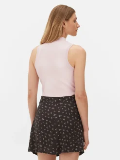 Hochgeschlossenes, Kurzes Trägertop