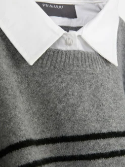 2-in-1-Hemd Mit Weste Im Lagenlook