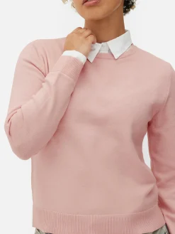 2-in-1-Hemd Und -Pullover