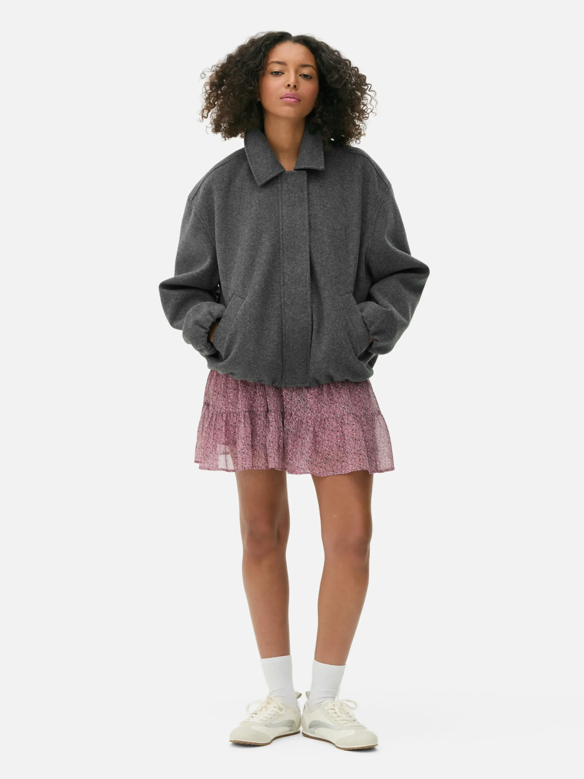 Jacke Mit Ballonsaum