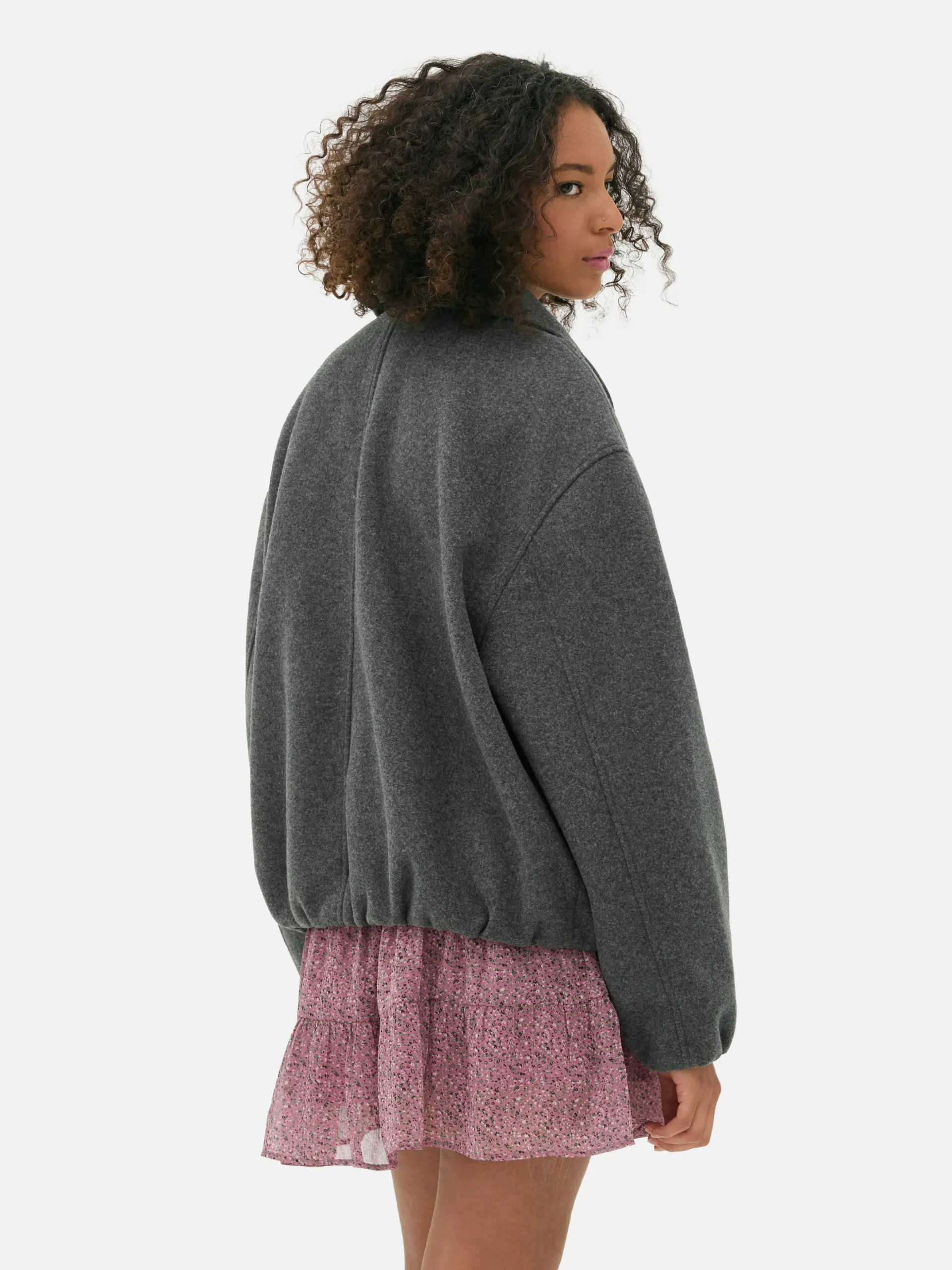 Jacke Mit Ballonsaum