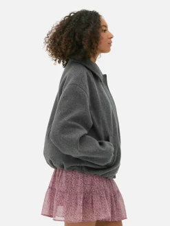 Jacke Mit Ballonsaum