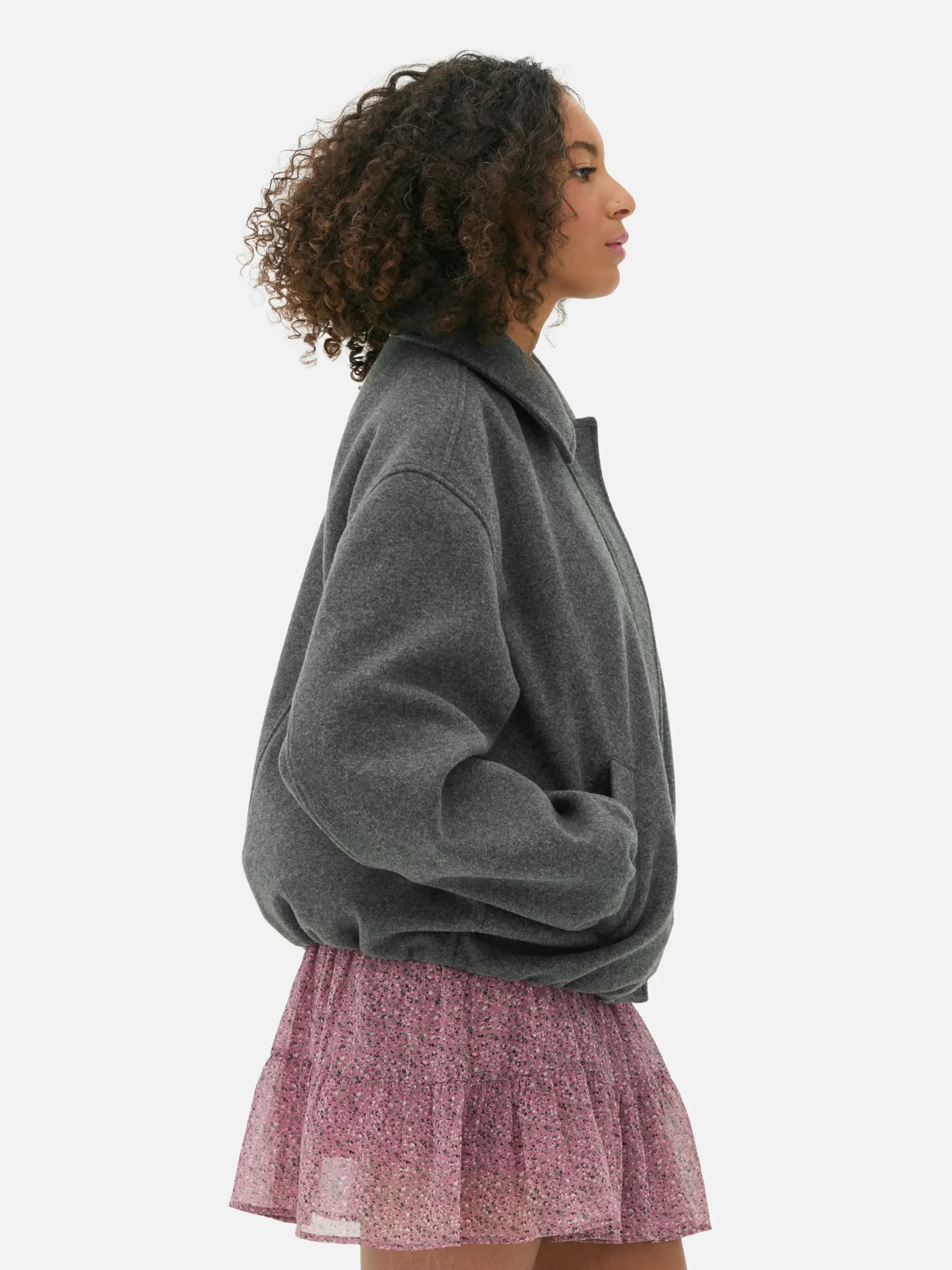 Jacke Mit Ballonsaum