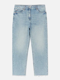 Jeans Mit Verkürztem Saum Und Geradem Bein