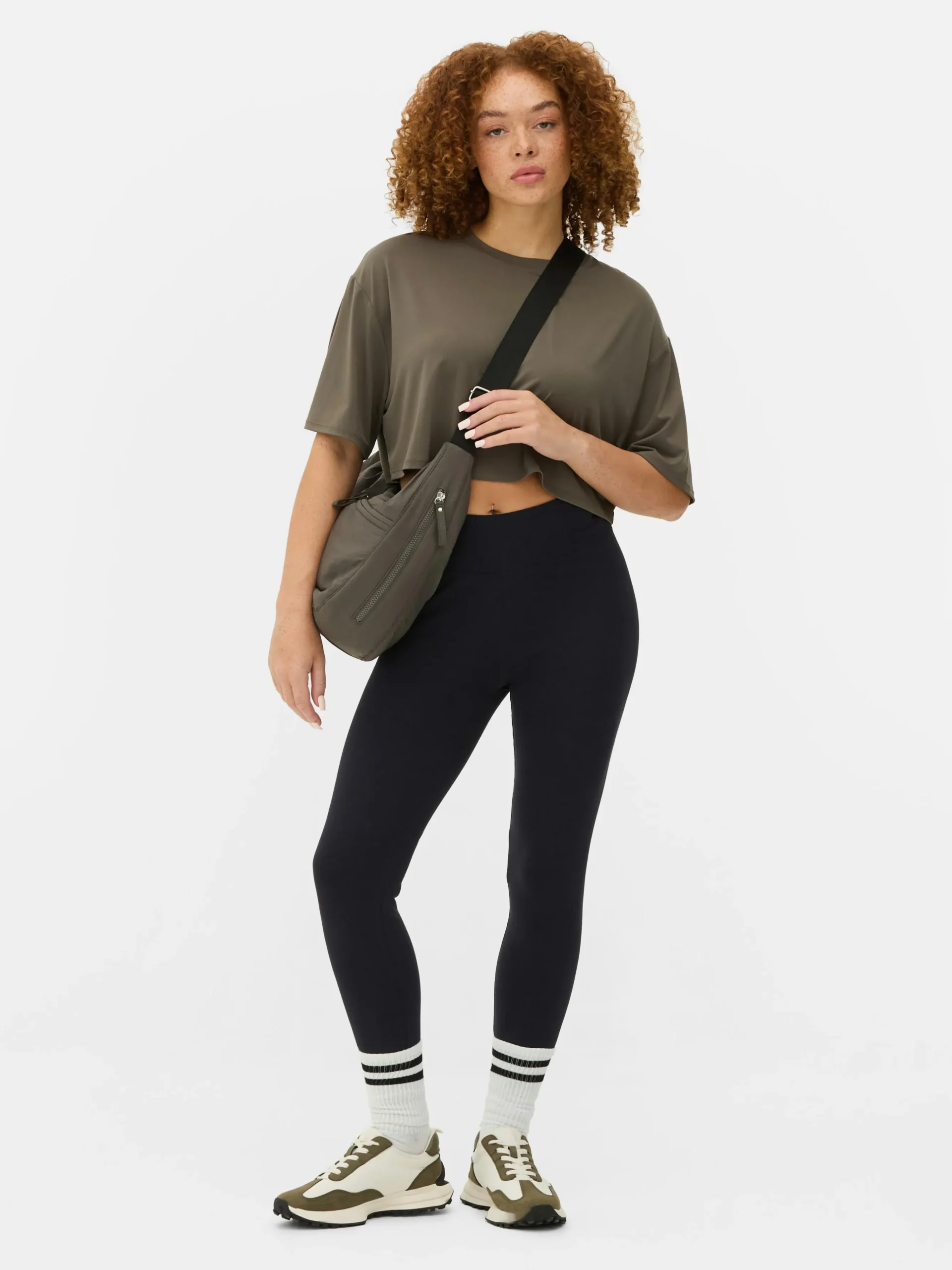 Jersey-Leggings Mit Hohem Bund
