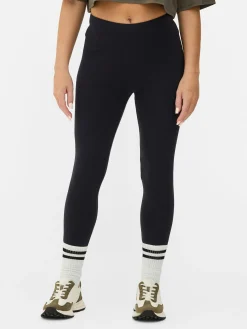 Jersey-Leggings Mit Hohem Bund