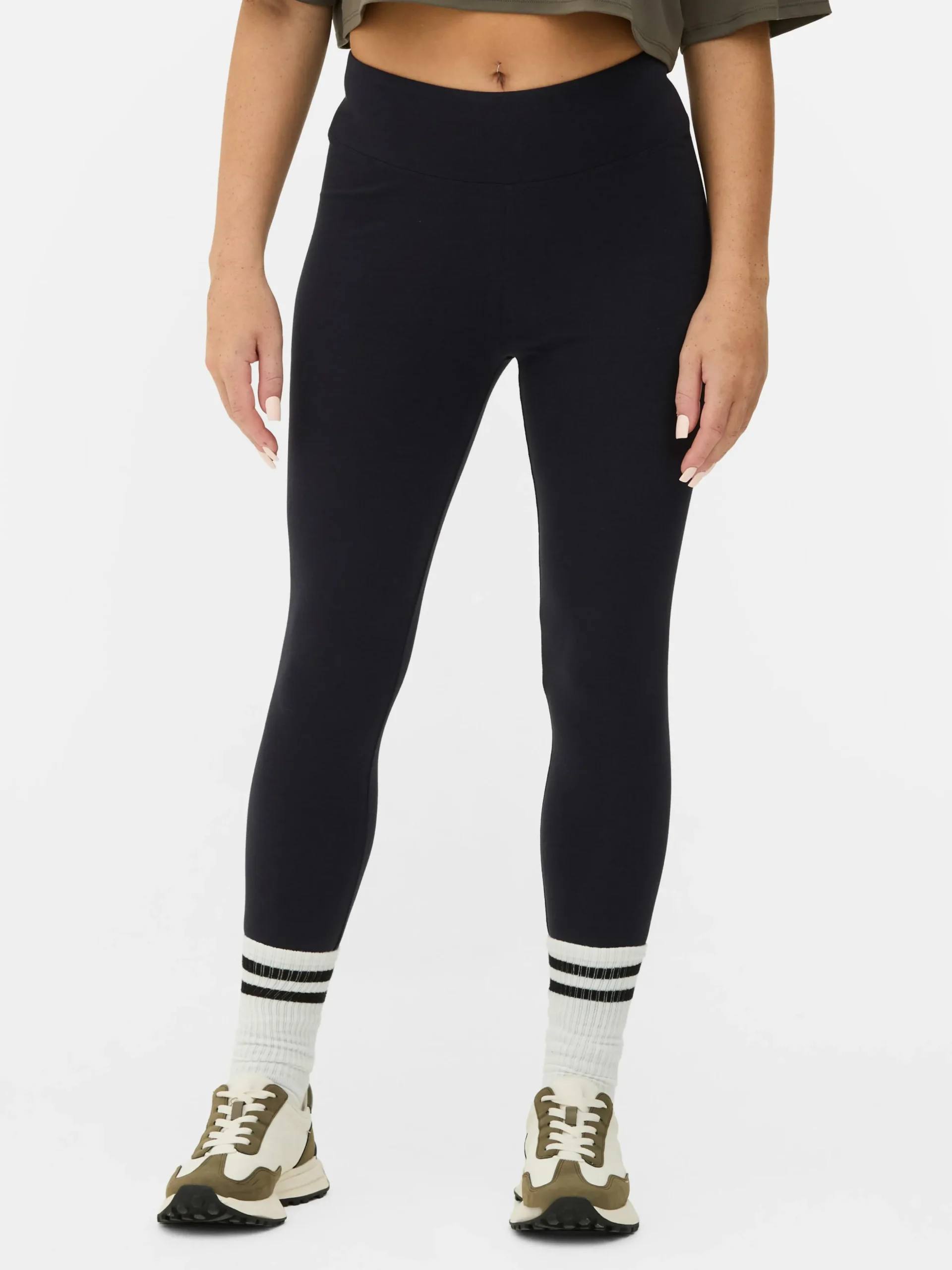 Jersey-Leggings Mit Hohem Bund