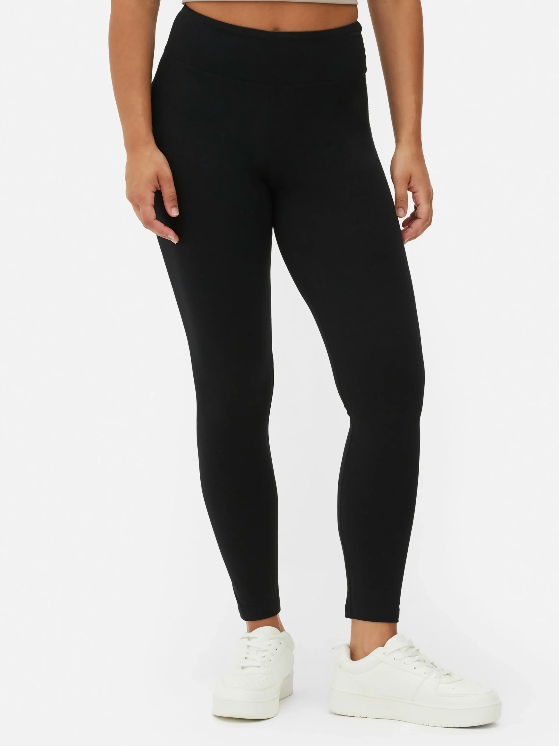 Jersey-Leggings Mit Hohem Bund