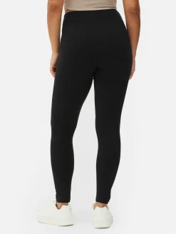 Jersey-Leggings Mit Hohem Bund