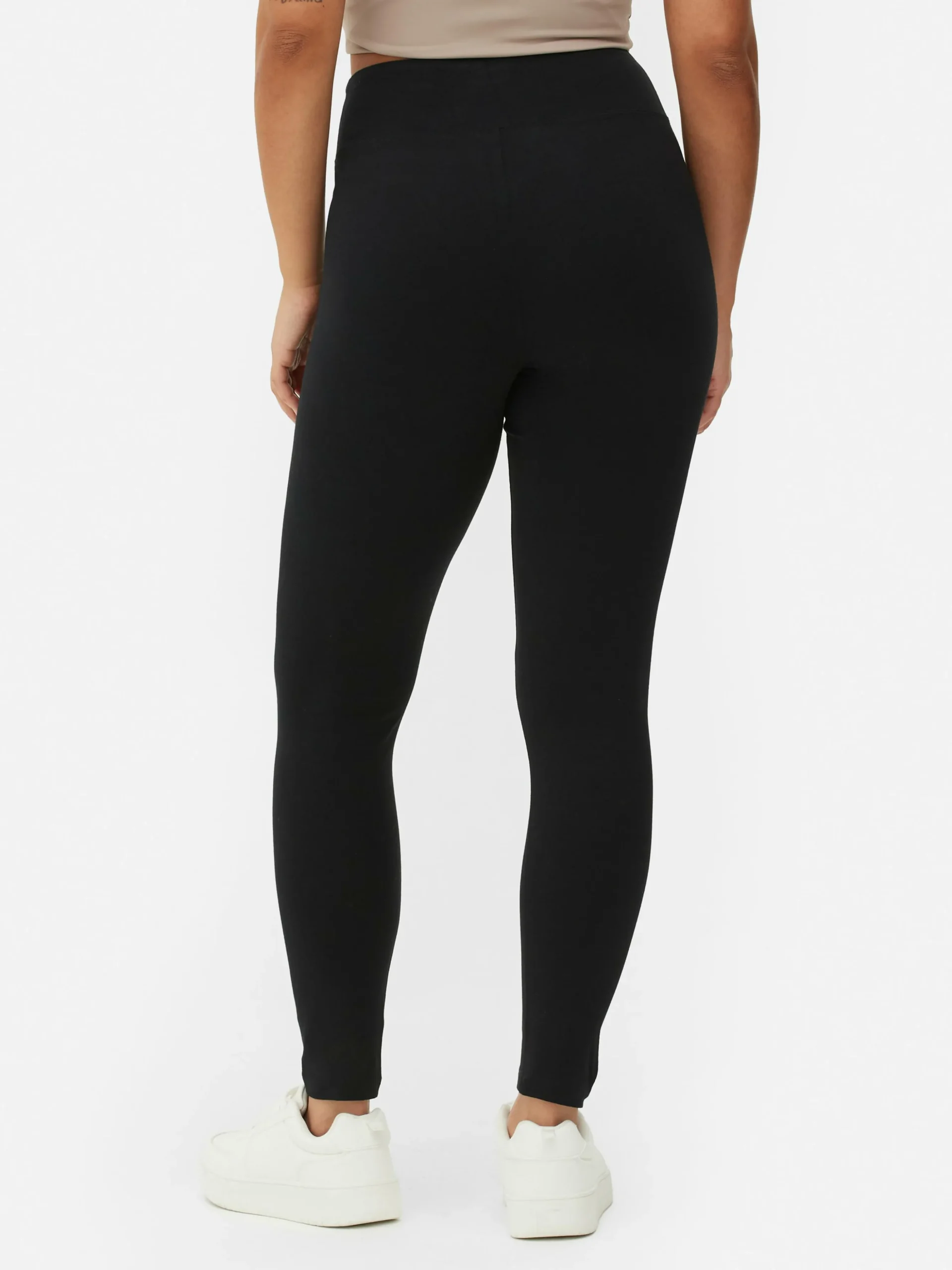Jersey-Leggings Mit Hohem Bund