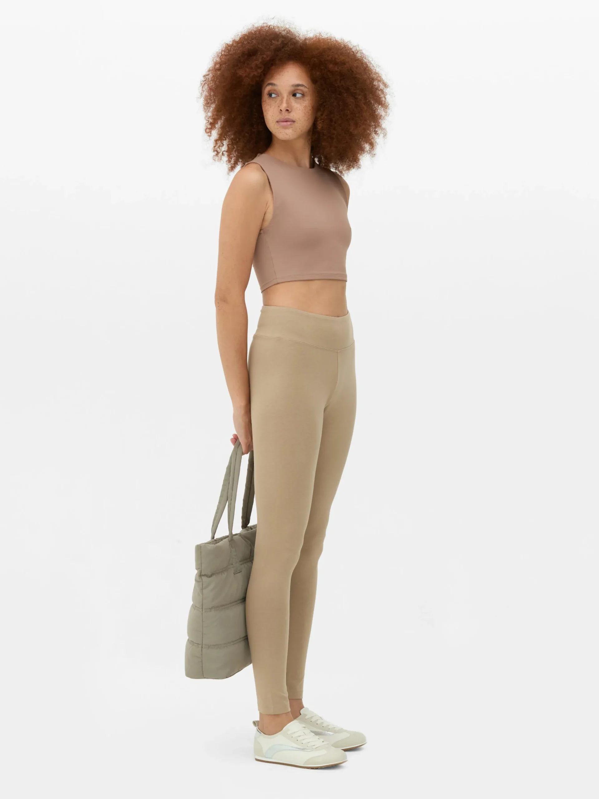 Jersey-Leggings Mit Hohem Bund