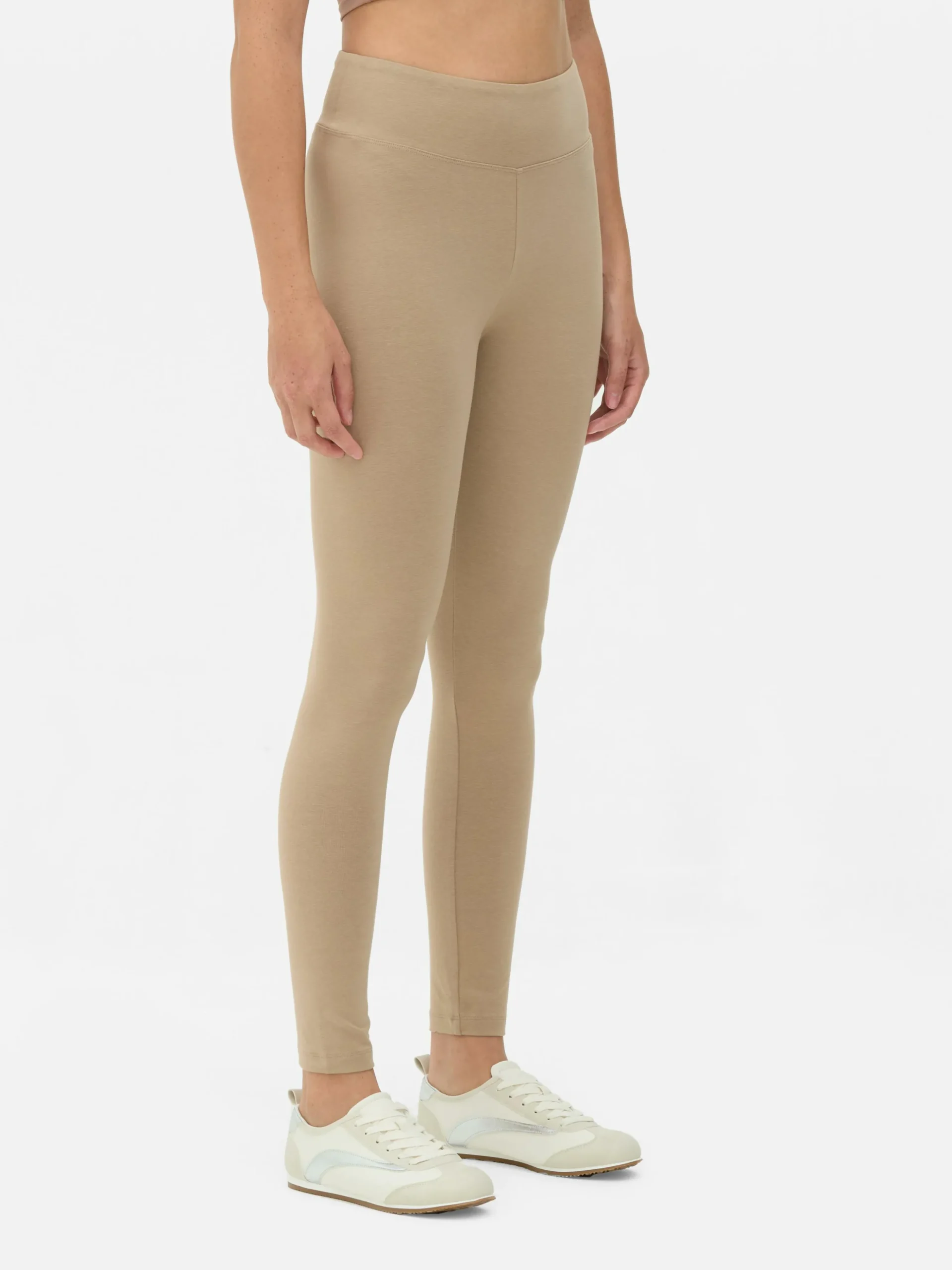 Jersey-Leggings Mit Hohem Bund