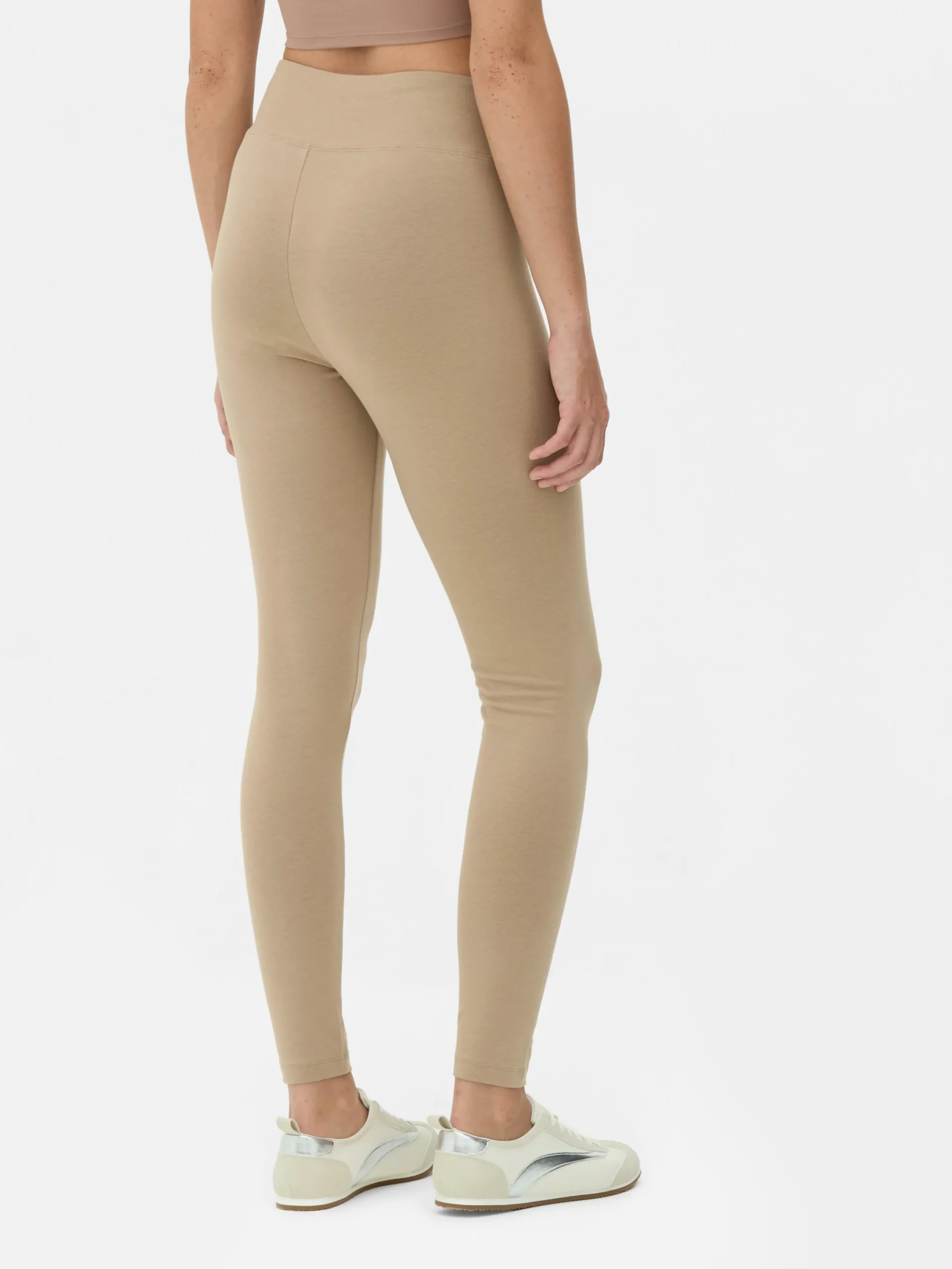 Jersey-Leggings Mit Hohem Bund