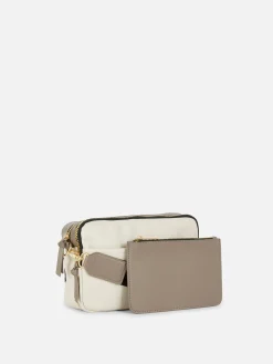 Kameratasche In Krokodil-Optik Mit Doppelreißverschluss