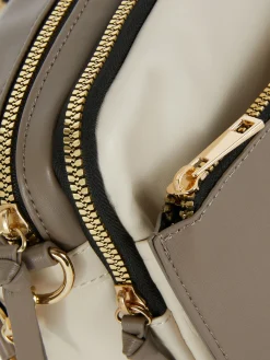 Kameratasche In Krokodil-Optik Mit Doppelreißverschluss