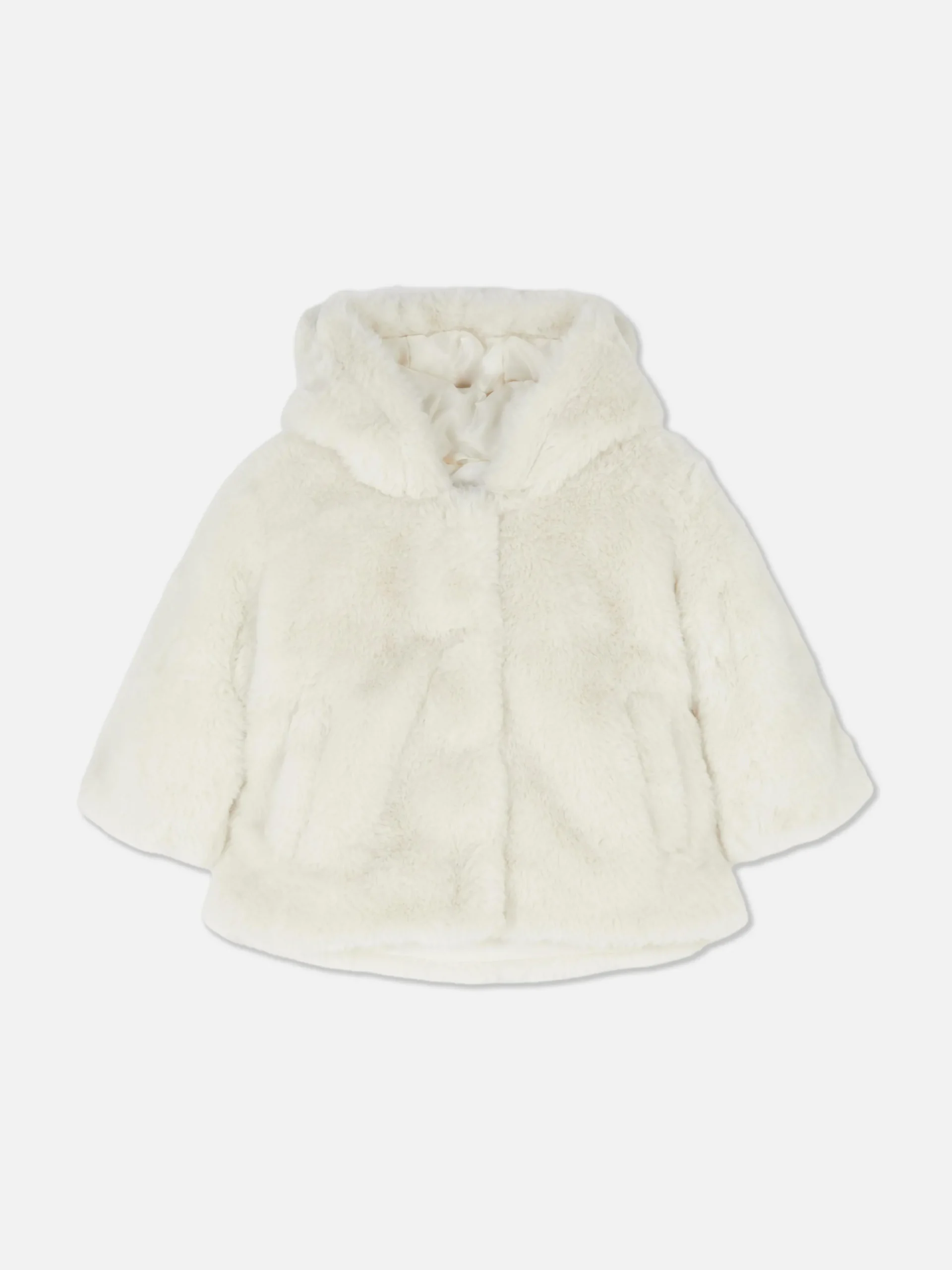 Kapuzenjacke Aus Kunstfell