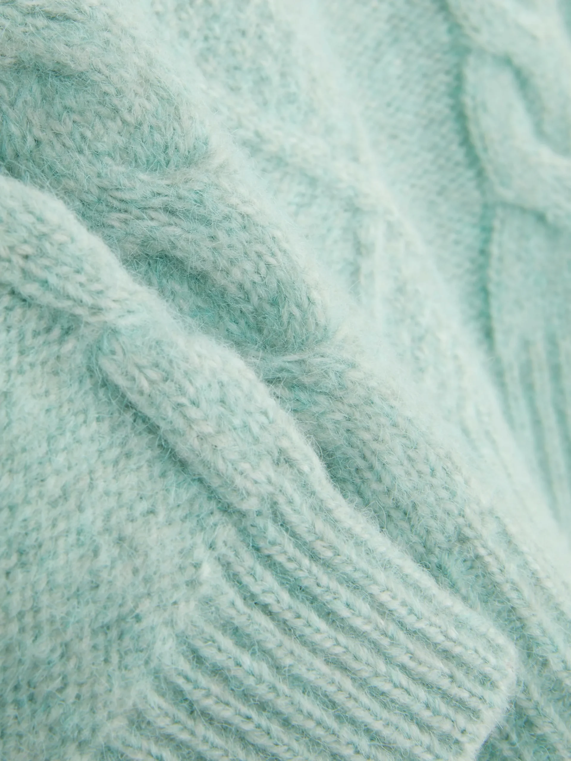 Kapuzenpullover Mit Zopfstrickmuster