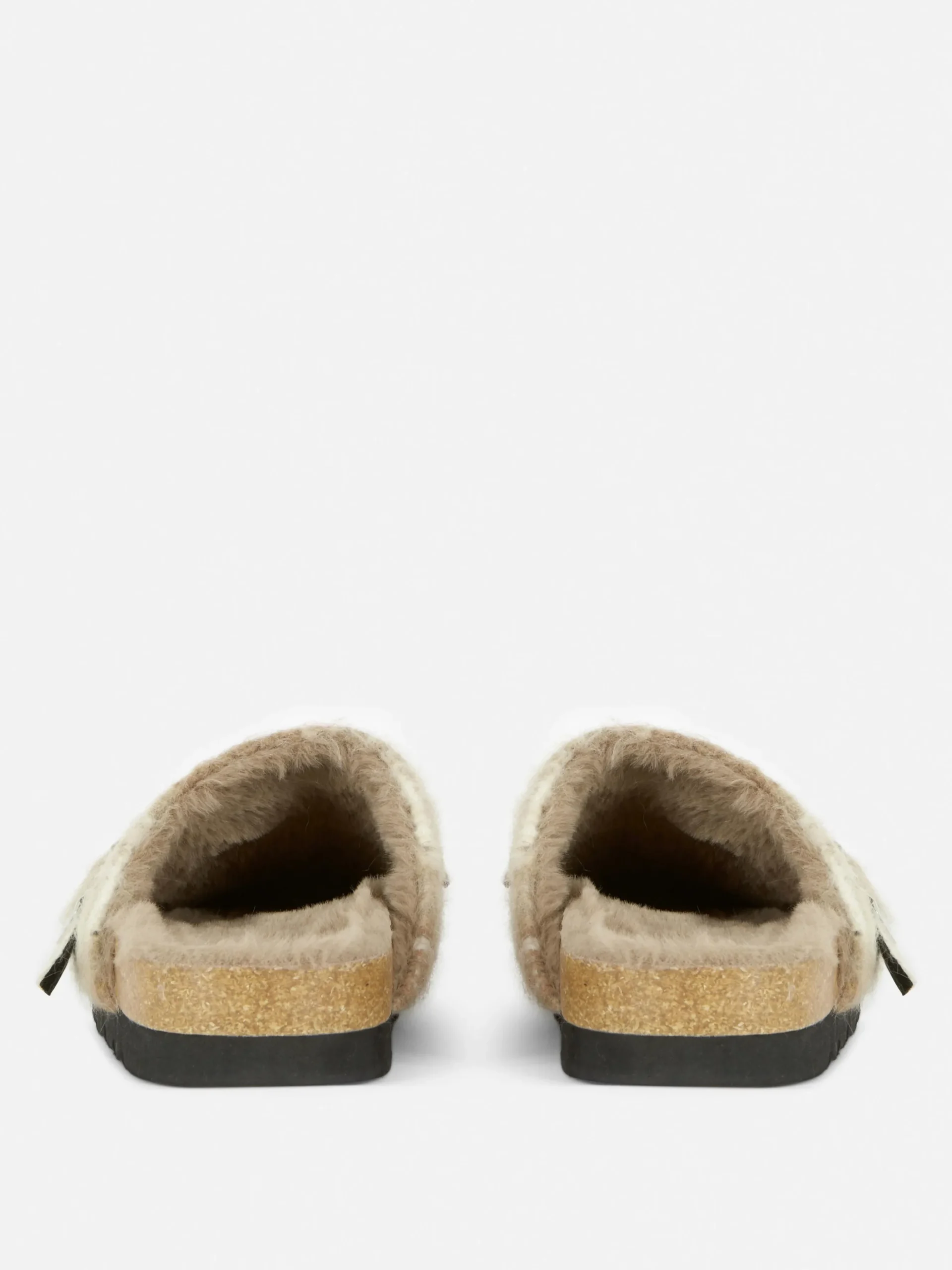 Karierte „Rita Ora“ Clog-Mules Mit Kunstfellfutter