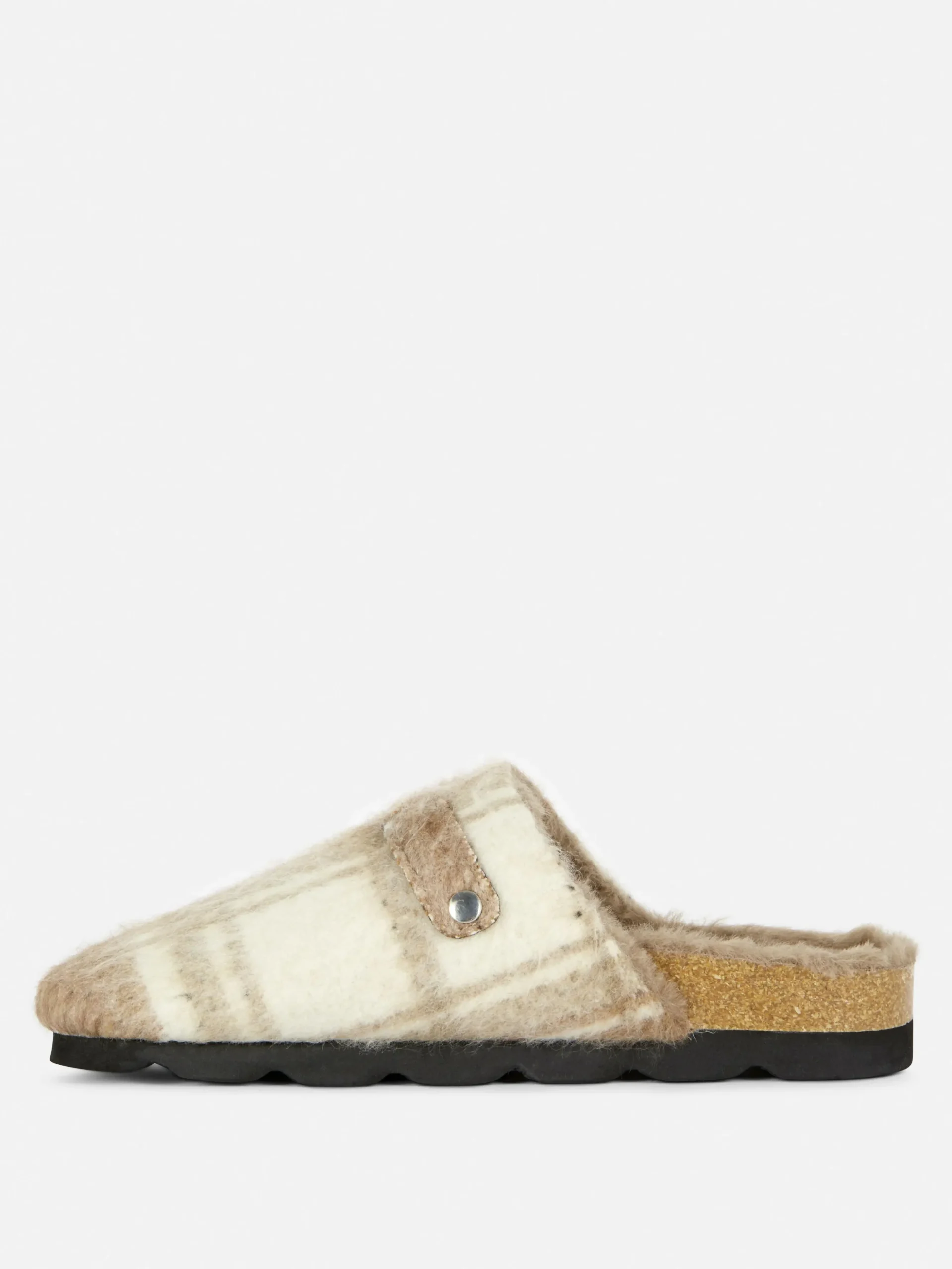 Karierte „Rita Ora“ Clog-Mules Mit Kunstfellfutter