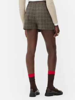 Karierter „Rita Ora“ Mini-Skort Mit Trensendetails