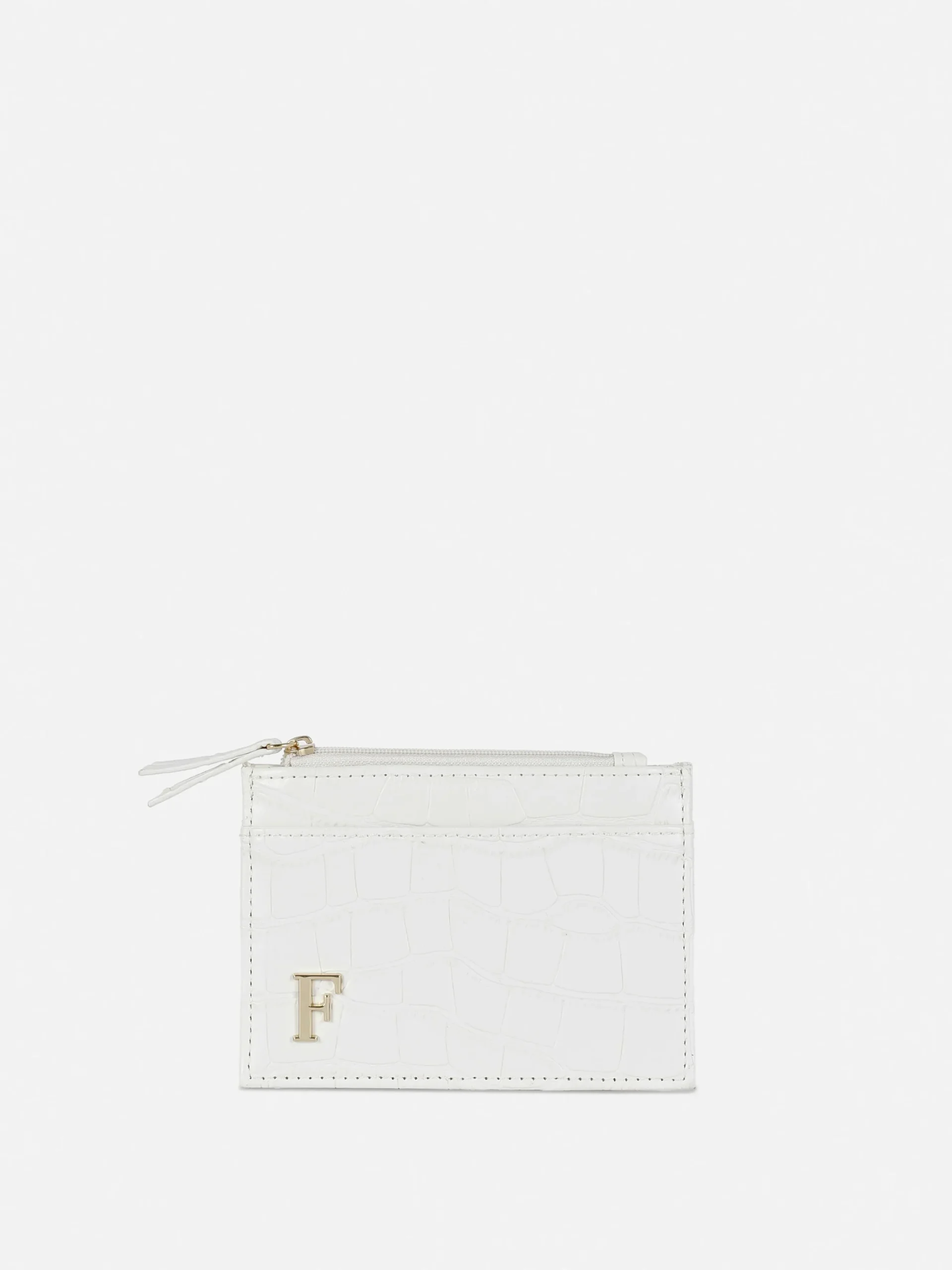 Kartenetui In Kroko-Optik Mit Initiale