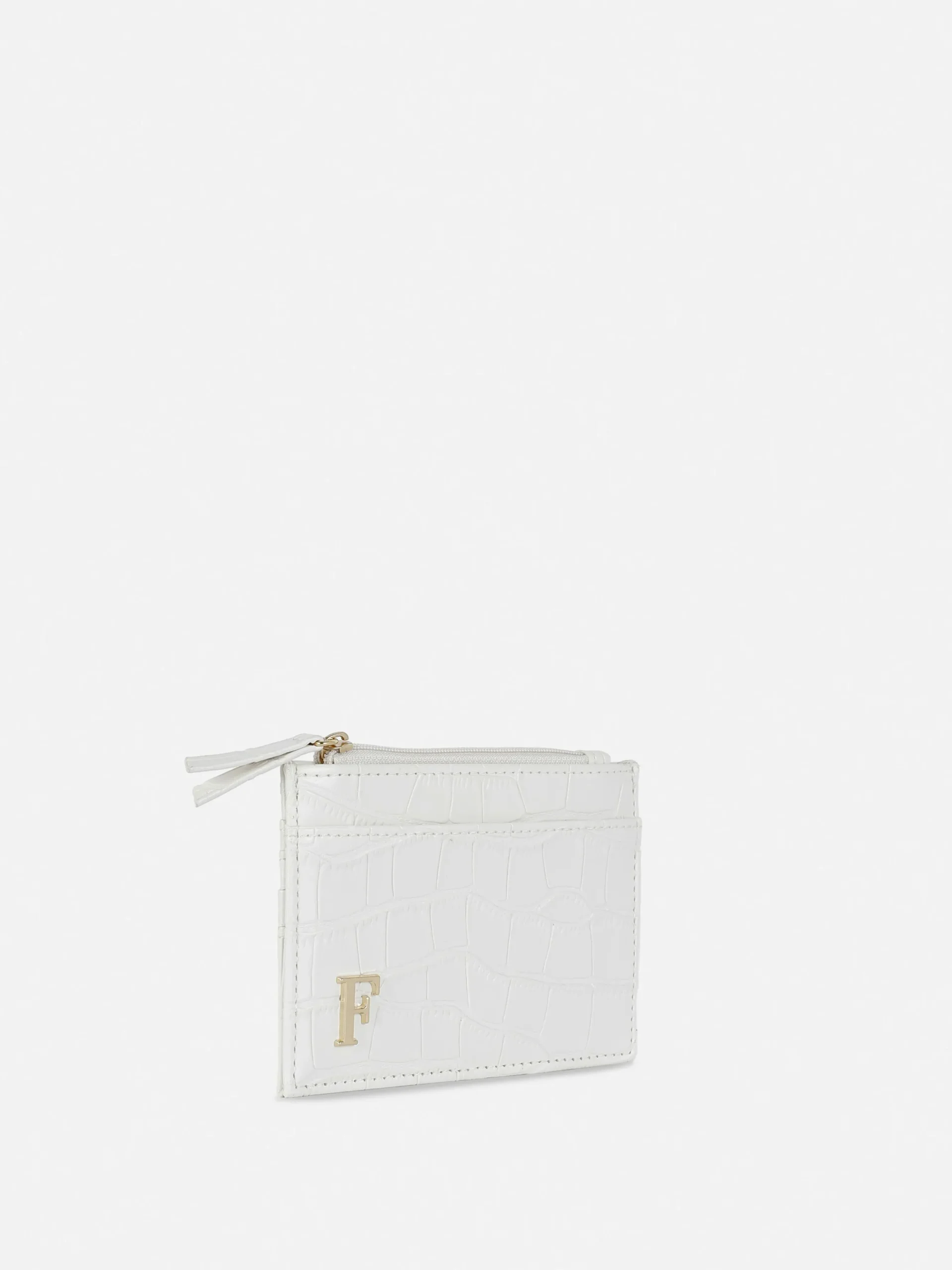 Kartenetui In Kroko-Optik Mit Initiale