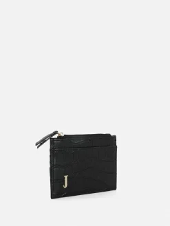 Kartenetui In Kroko-Optik Mit Initiale