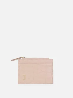 Kartenetui In Kroko-Optik Mit Initiale