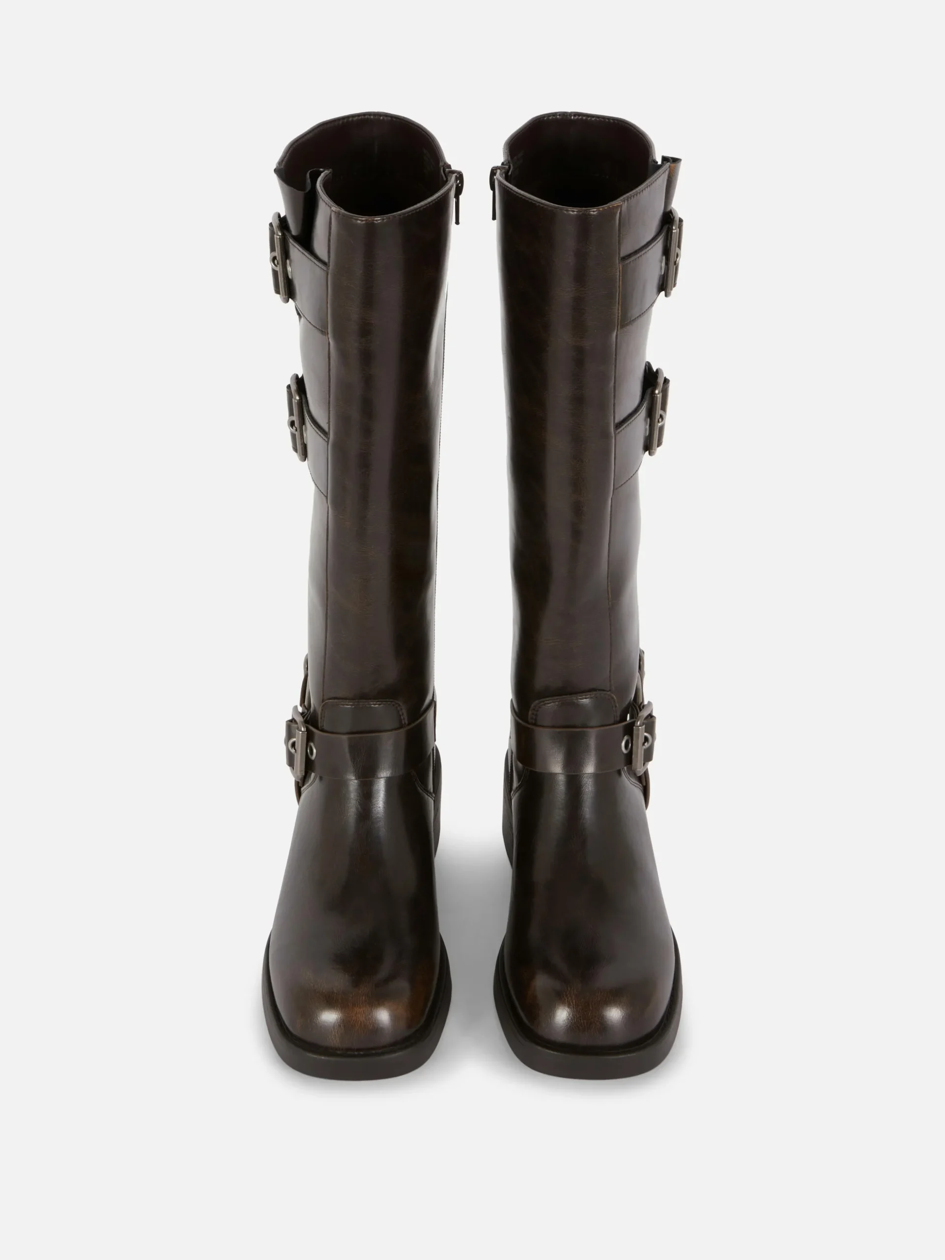 Kniehohe „Rita Ora“ Bikerstiefel