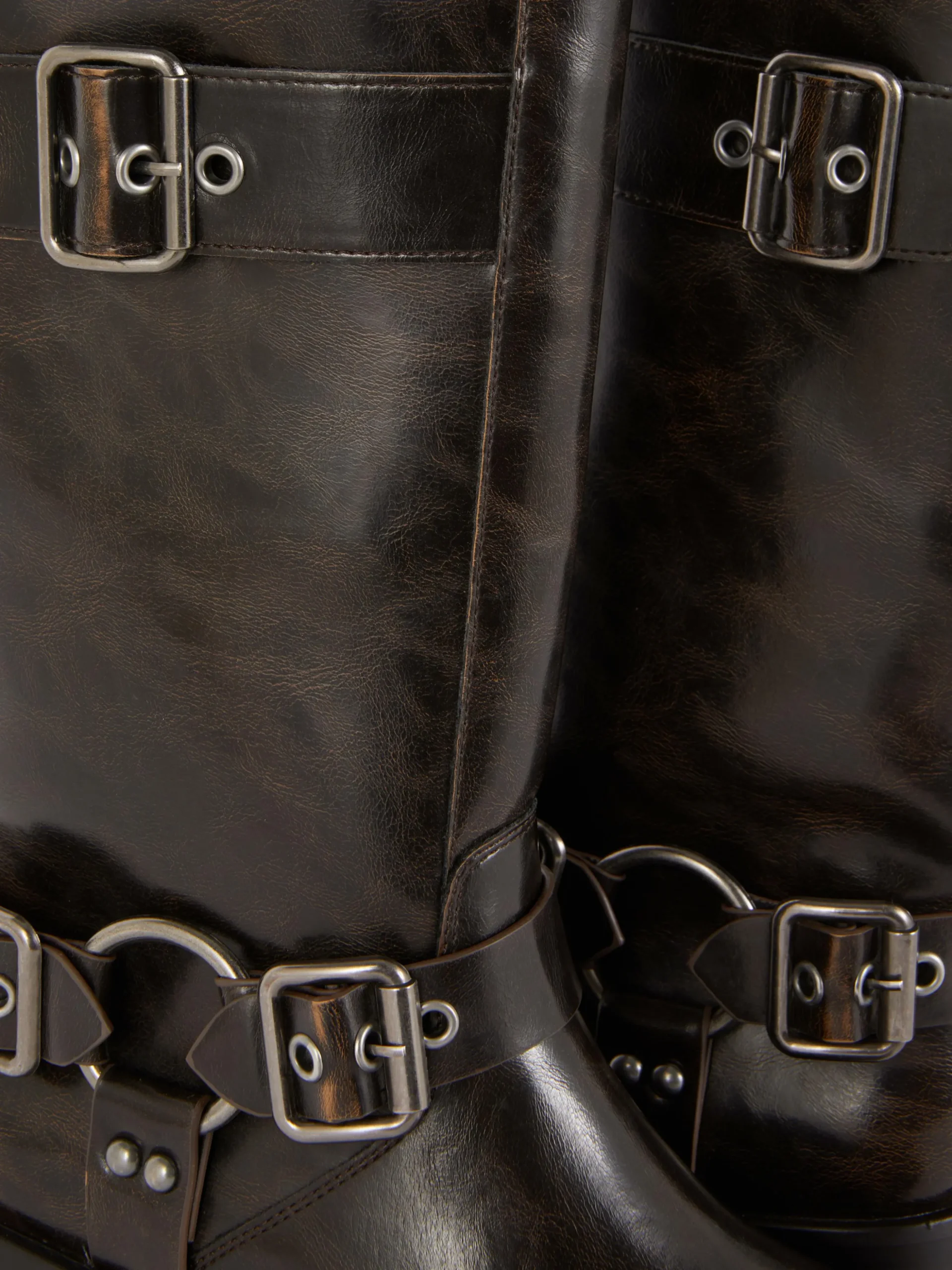 Kniehohe „Rita Ora“ Bikerstiefel