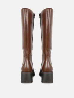 Kniehohe Stiefel Mit Absatz