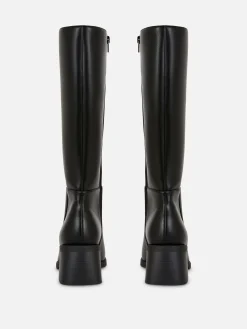 Kniehohe Stiefel Mit Absatz