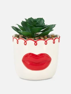 Künstliche Sukkulente Im Lippentopf