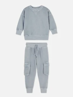 Kombiset Aus Sweatshirt Und Cargo-Jogginghose