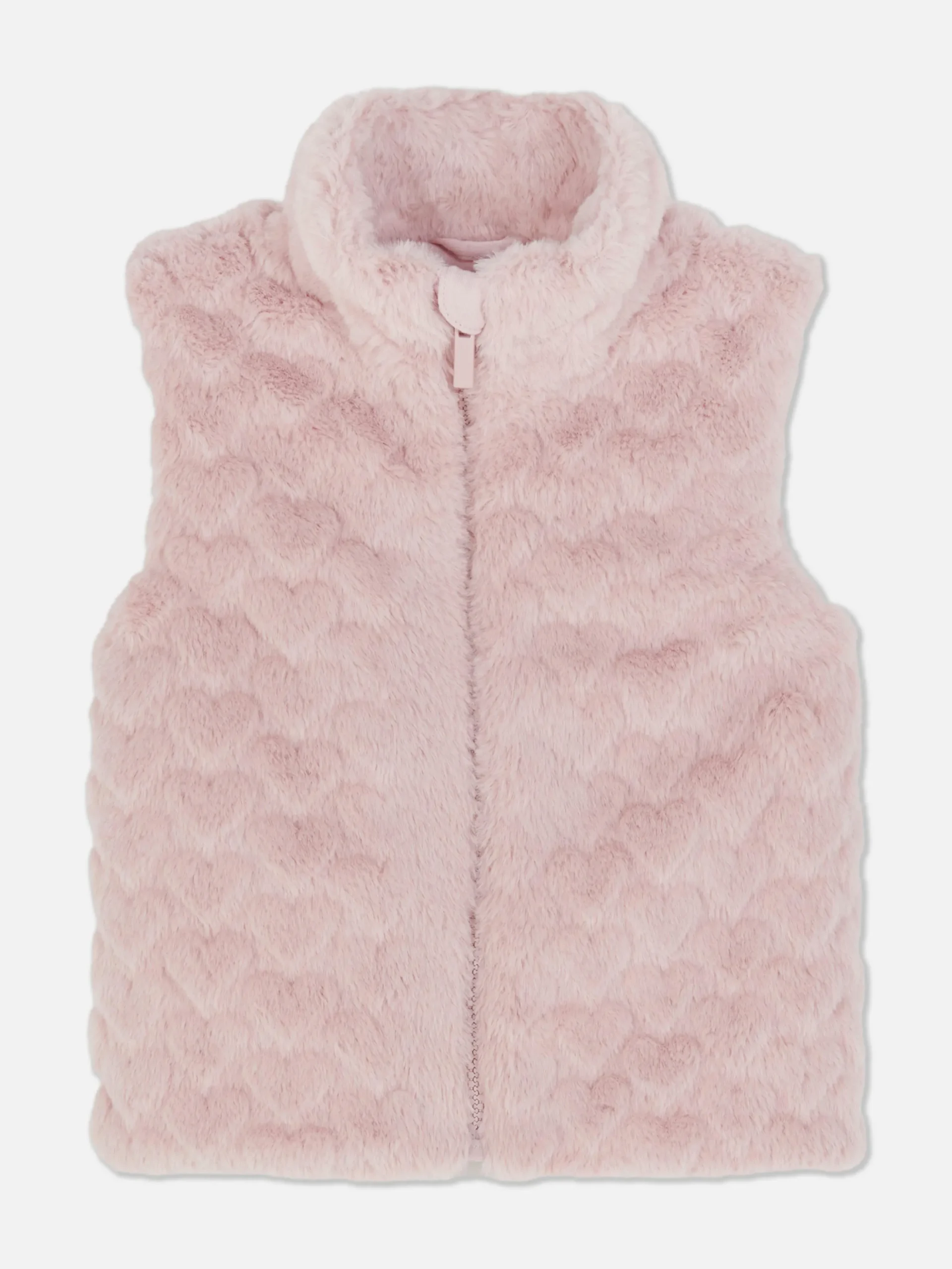 Kunstfellweste Mit Herzstruktur