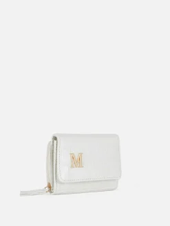 Kunstleder-Geldbeutel In Kroko-Optik Mit Initiale