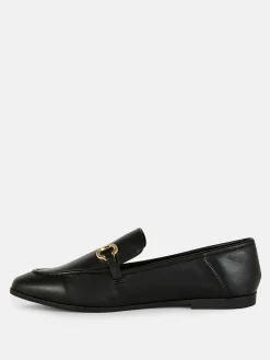 Kunstleder-Loafer Mit Trensenverzierung