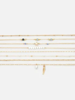 Kunstperlen- Und Bettelarmbänder, 8er-Pack