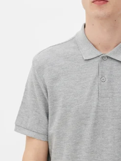 Kurzarm-Poloshirt Aus Piqué