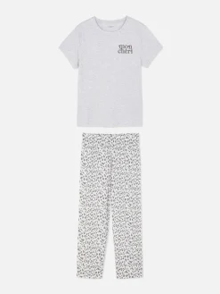 Kurzarm-Schlafanzug Aus Jersey Mit Grafik