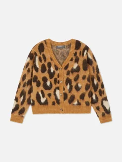 Kurzer Cardigan Mit Leopardenmuster