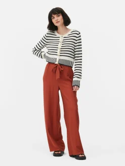 Kurzer Cardigan Mit Streifen