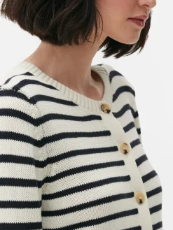 Kurzer Cardigan Mit Streifen