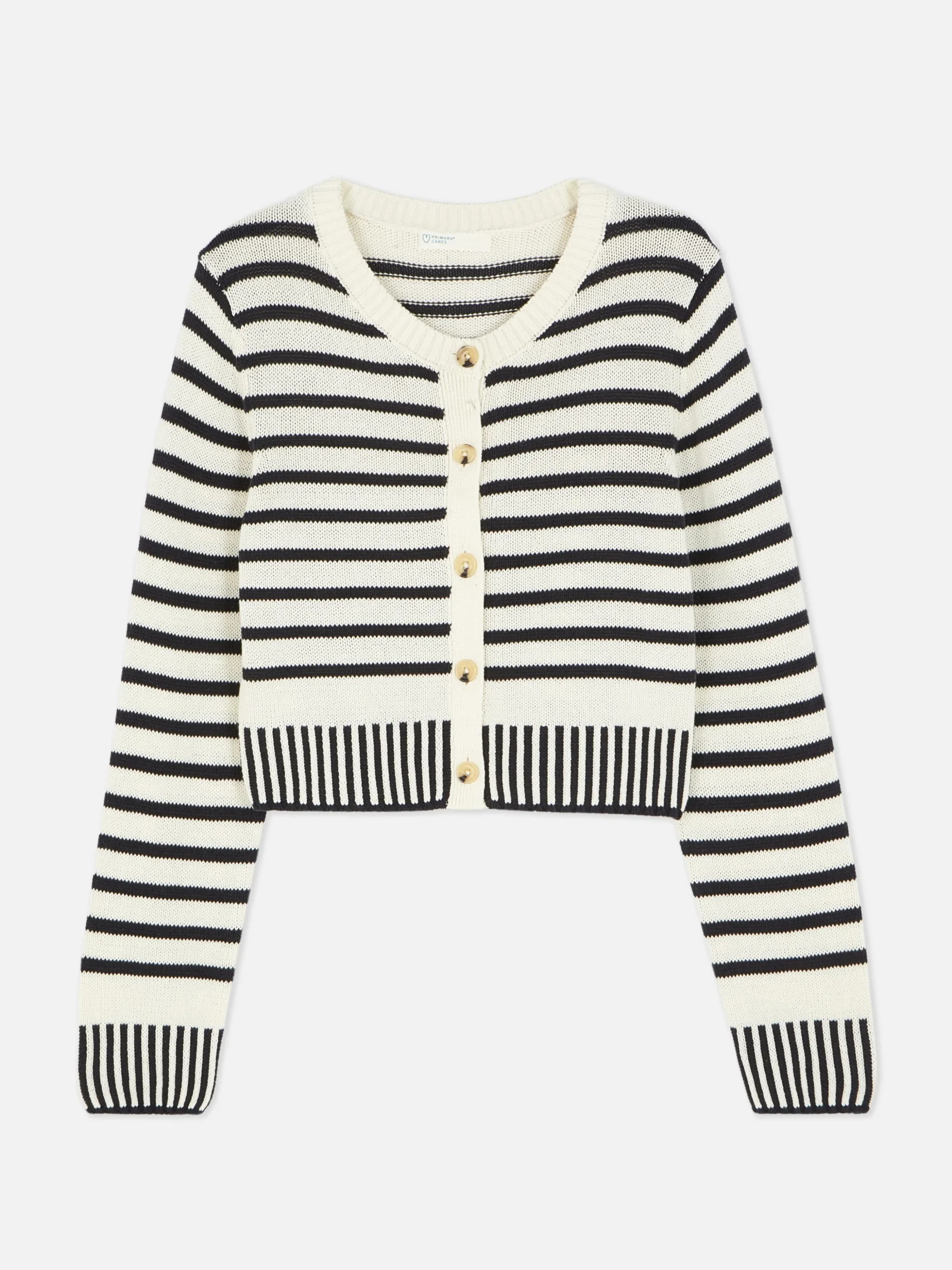 Kurzer Cardigan Mit Streifen