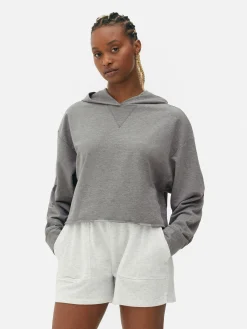 Kurzes Hoodie Mit Geradem Schnitt