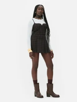 Kurzes, Kariertes „Rita Ora“ Trägertop Zum Kombinieren