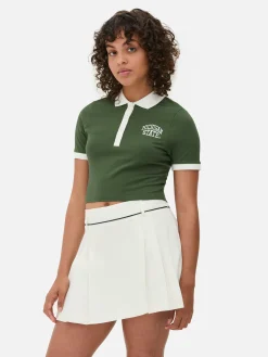 Kurzes „Michigan State“ Poloshirt