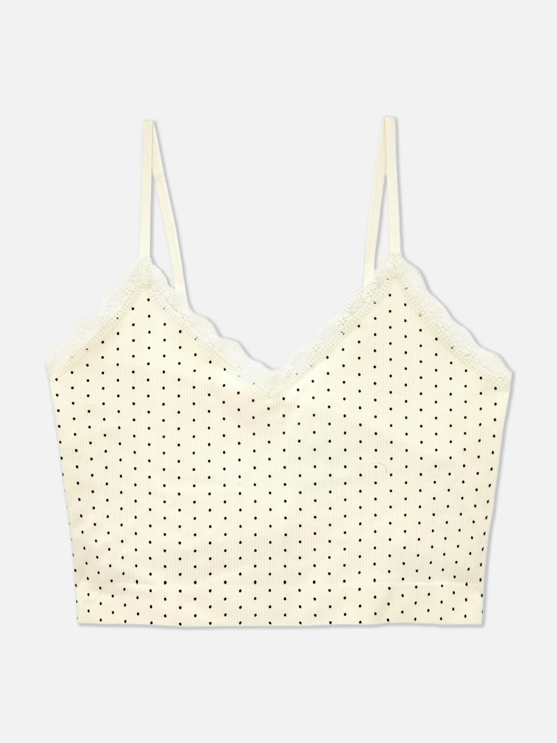 Kurzes Schlafanzug-Trägertop Mit Spitzenbesatz