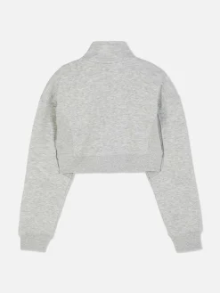 Kurzes Sweatshirt Mit Trichterkragen
