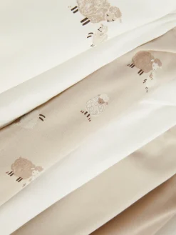 Kurzärmelige Bodys Mit Lamm-Print, 7er-Pack